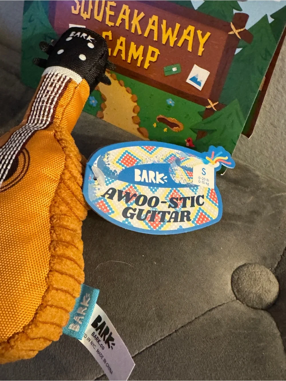 Bark ‘Awoo-stic Guitar’ Plush Tug Dog Toy